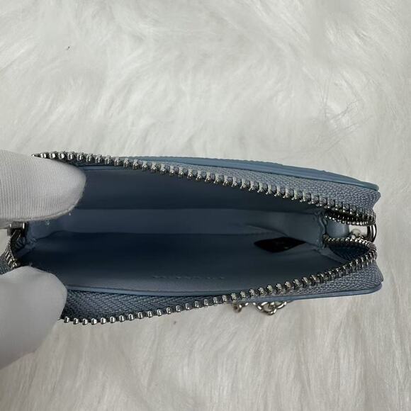 Coach Zip Card Case In Sketch Signature Canvas In Ice Blue CBL78 NWT - Picture 4 of 4